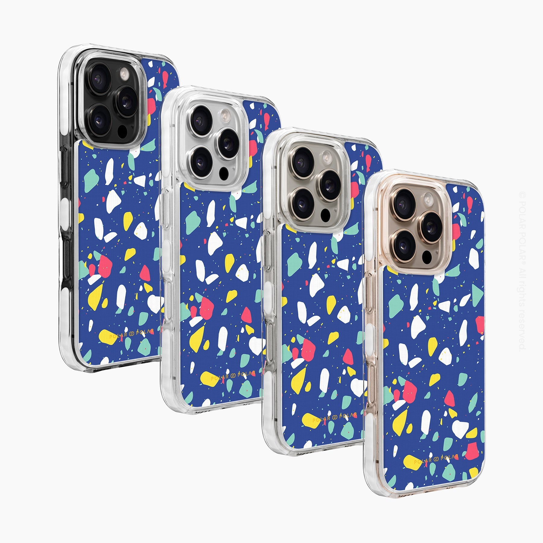 寶藍水磨石 - iPhone 16 Pro Max 透明邊防摔 MagSafe 手機殼