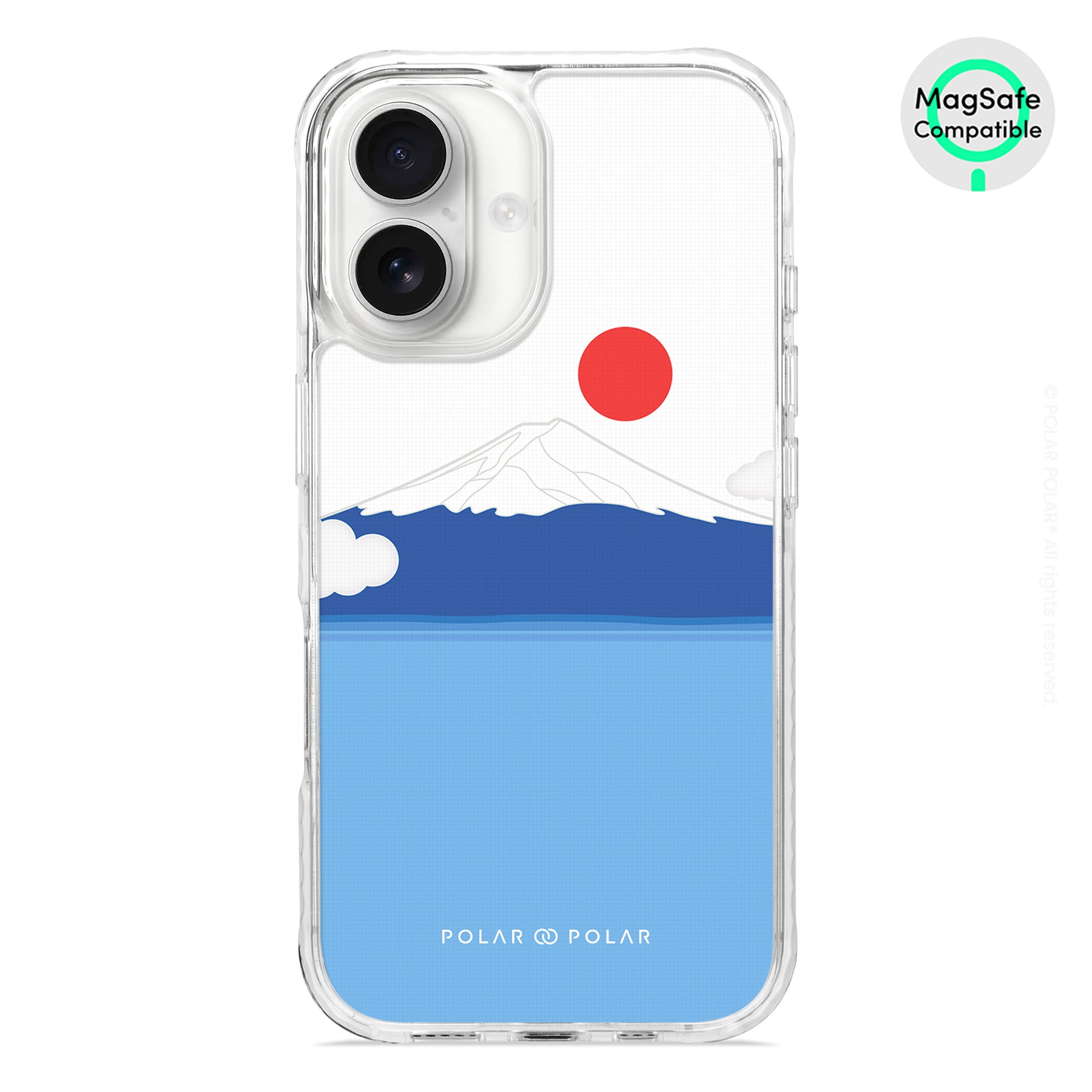 夏の富士山 - iPhone 16 透明邊防摔 MagSafe 手機殼