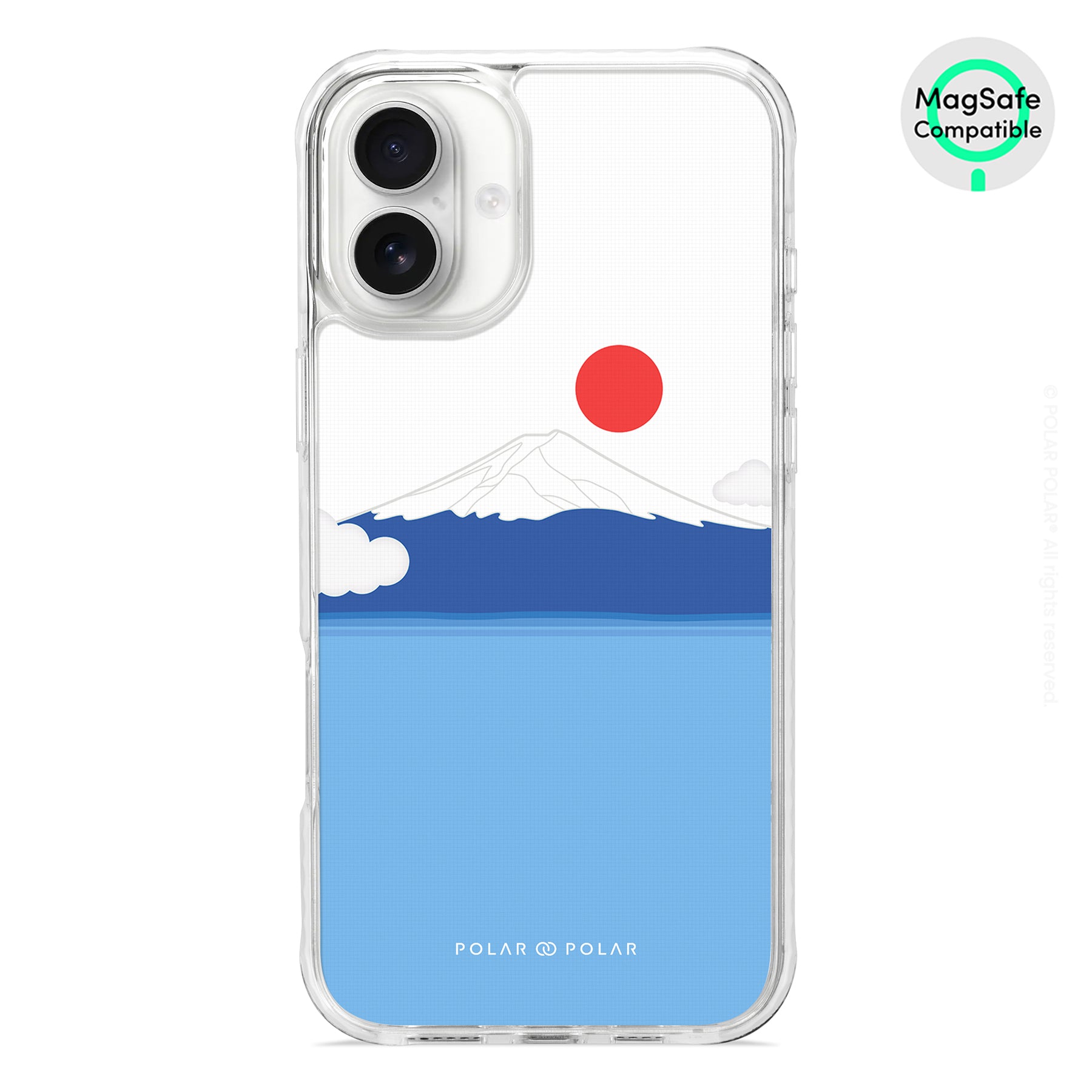 夏の富士山 - iPhone 16 Plus 透明邊防摔 MagSafe 手機殼