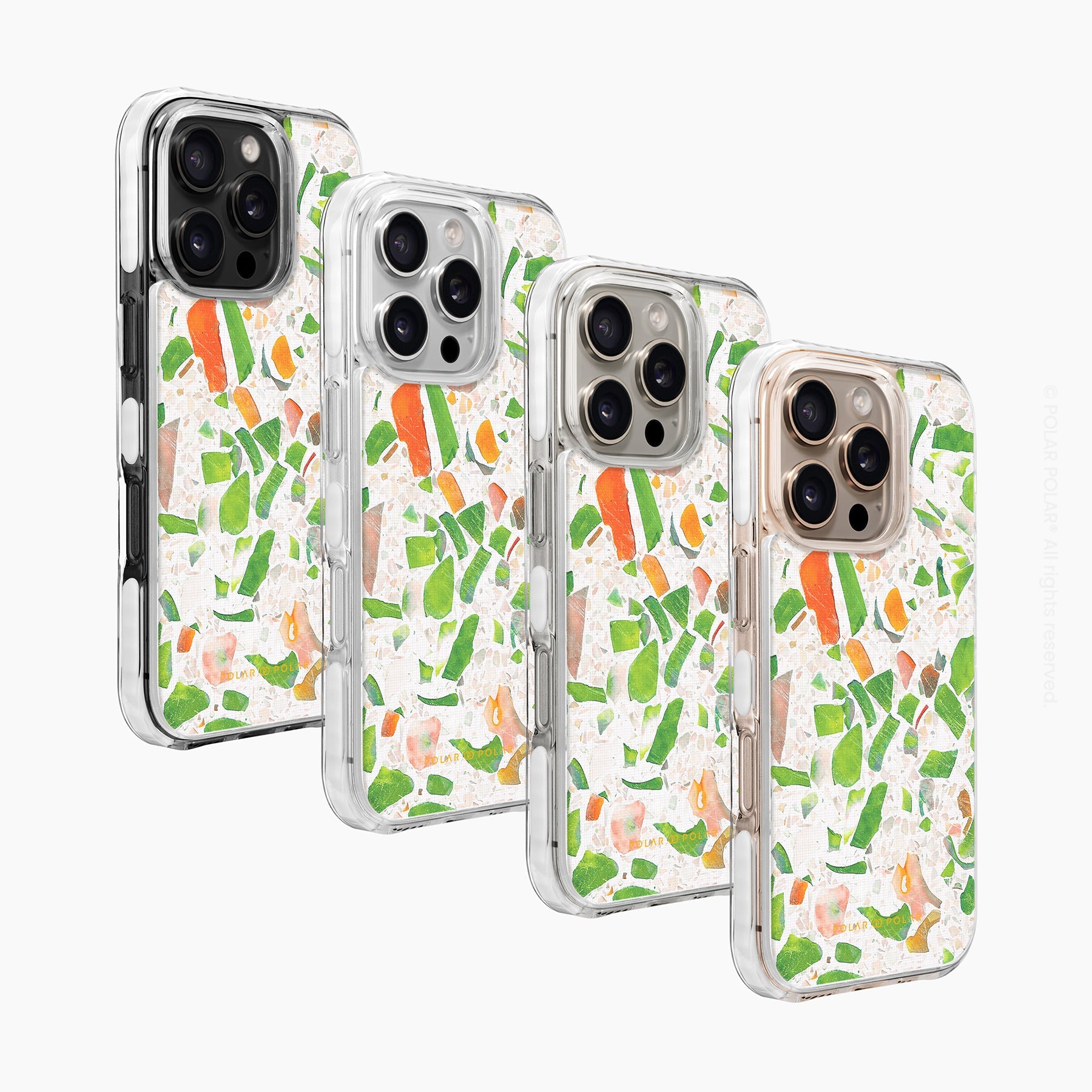 綠色水磨石 - iPhone 16 Pro 透明邊防摔 MagSafe 手機殼
