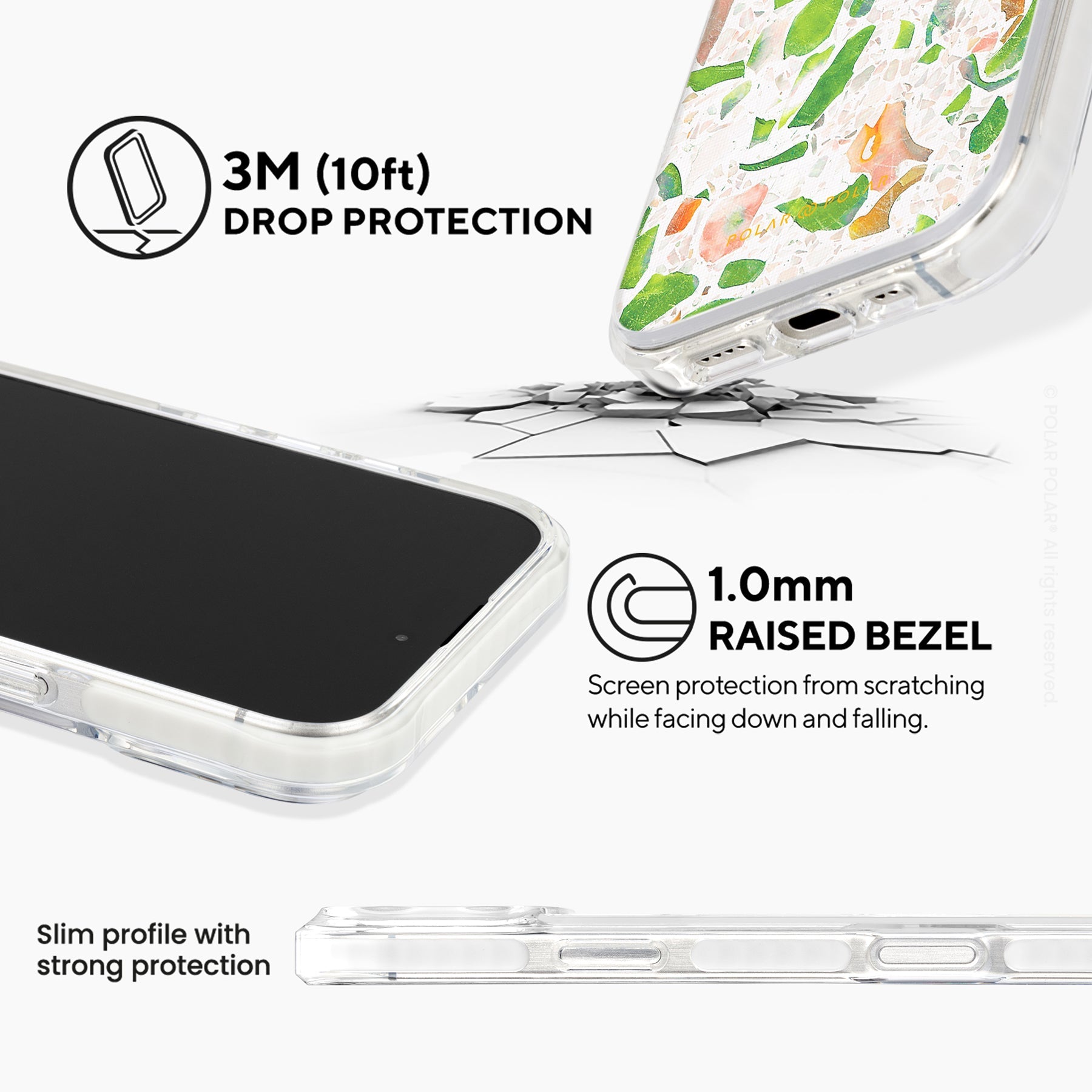 綠色水磨石 - iPhone 16 Pro Max 透明邊防摔 MagSafe 手機殼