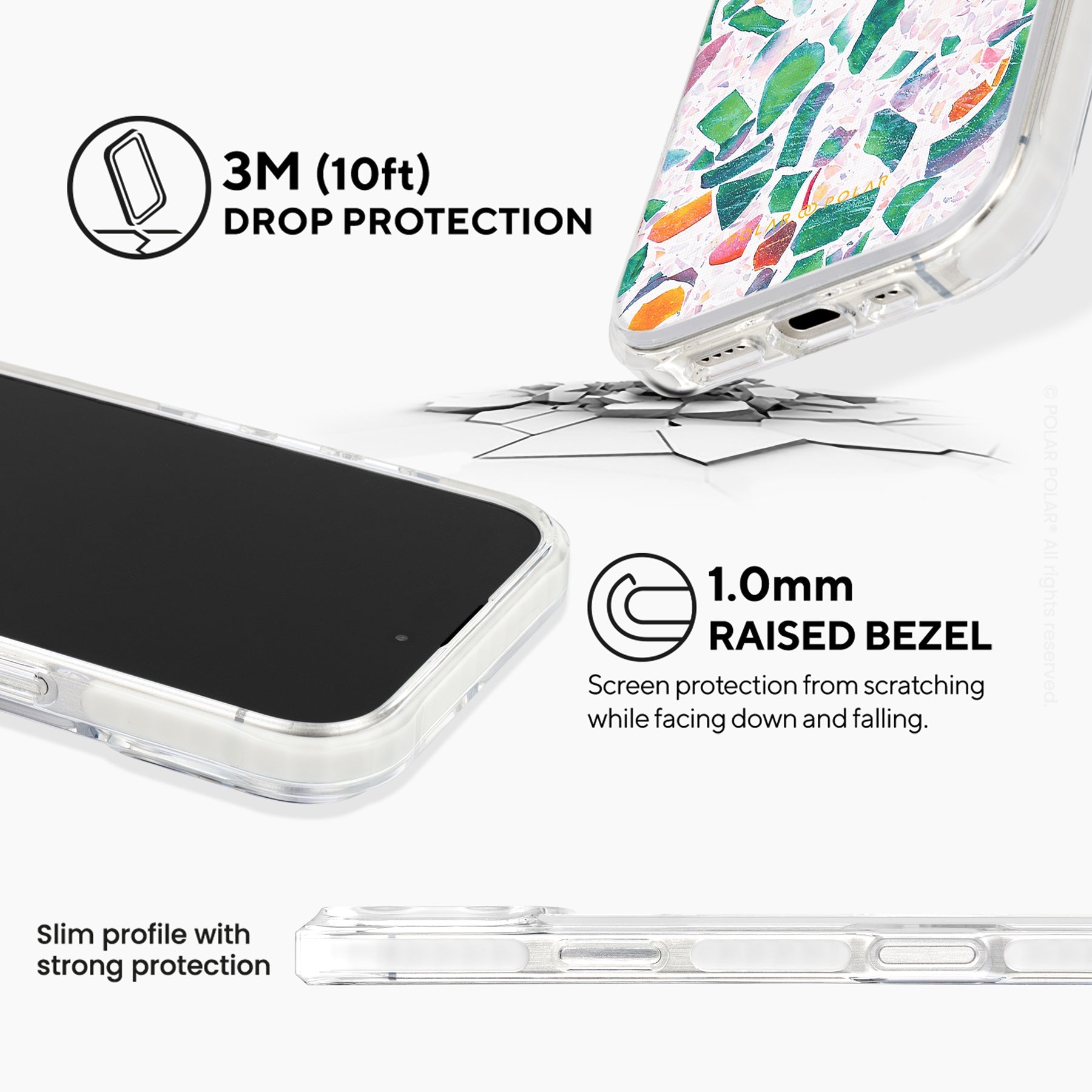 湖藍水磨石 - iPhone 16 Pro Max 透明邊防摔 MagSafe 手機殼