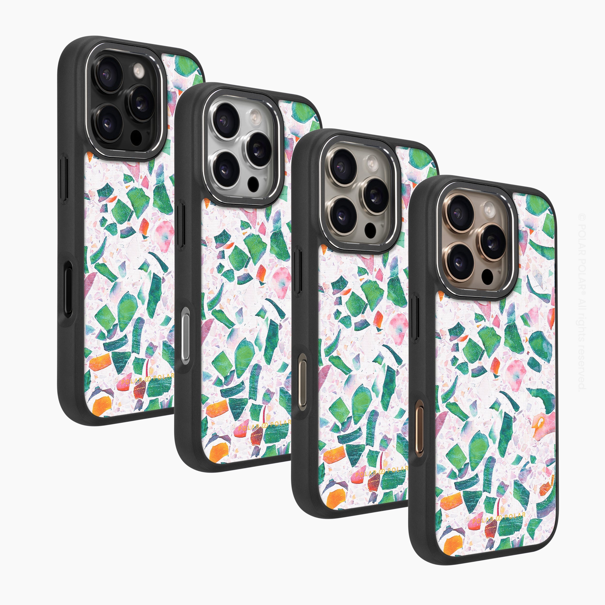 湖藍水磨石 - iPhone 16 Pro 黑磨砂防摔 MagSafe 手機殼