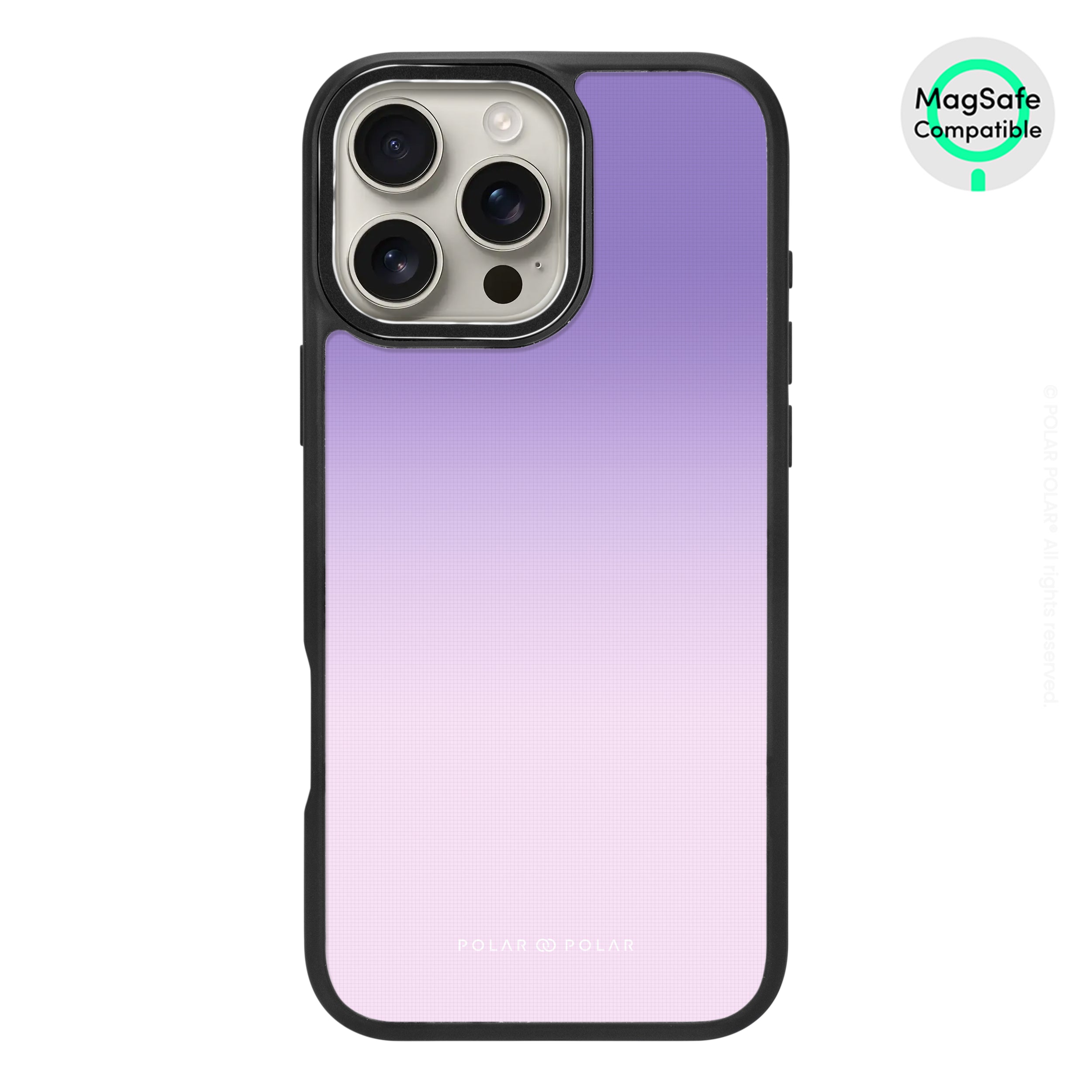 紫藍色粉彩 - iPhone 16 Pro Max 黑磨砂防摔 MagSafe 手機殼