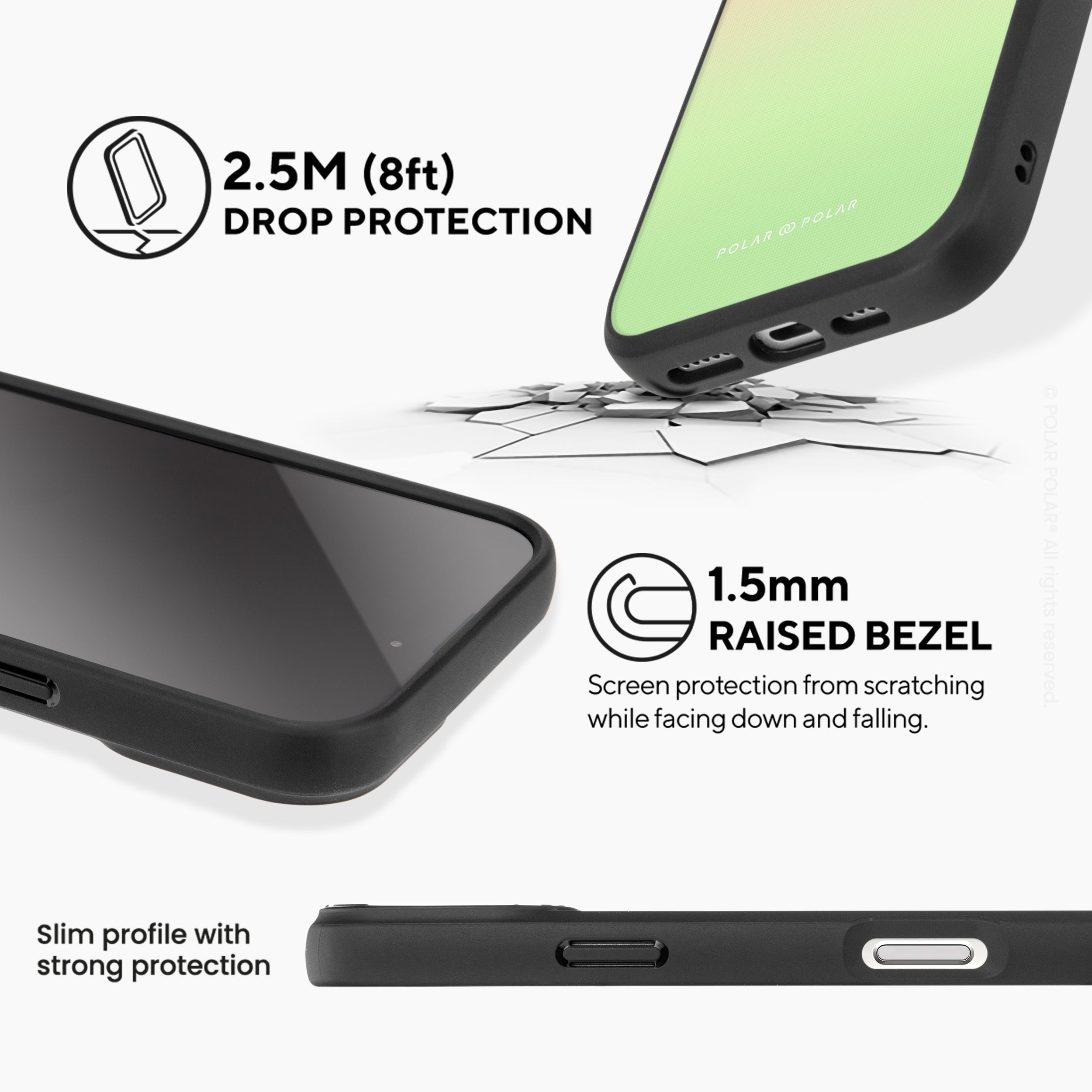 西瓜冰粉彩 - iPhone 16 Pro Max 黑磨砂防摔 MagSafe 手機殼