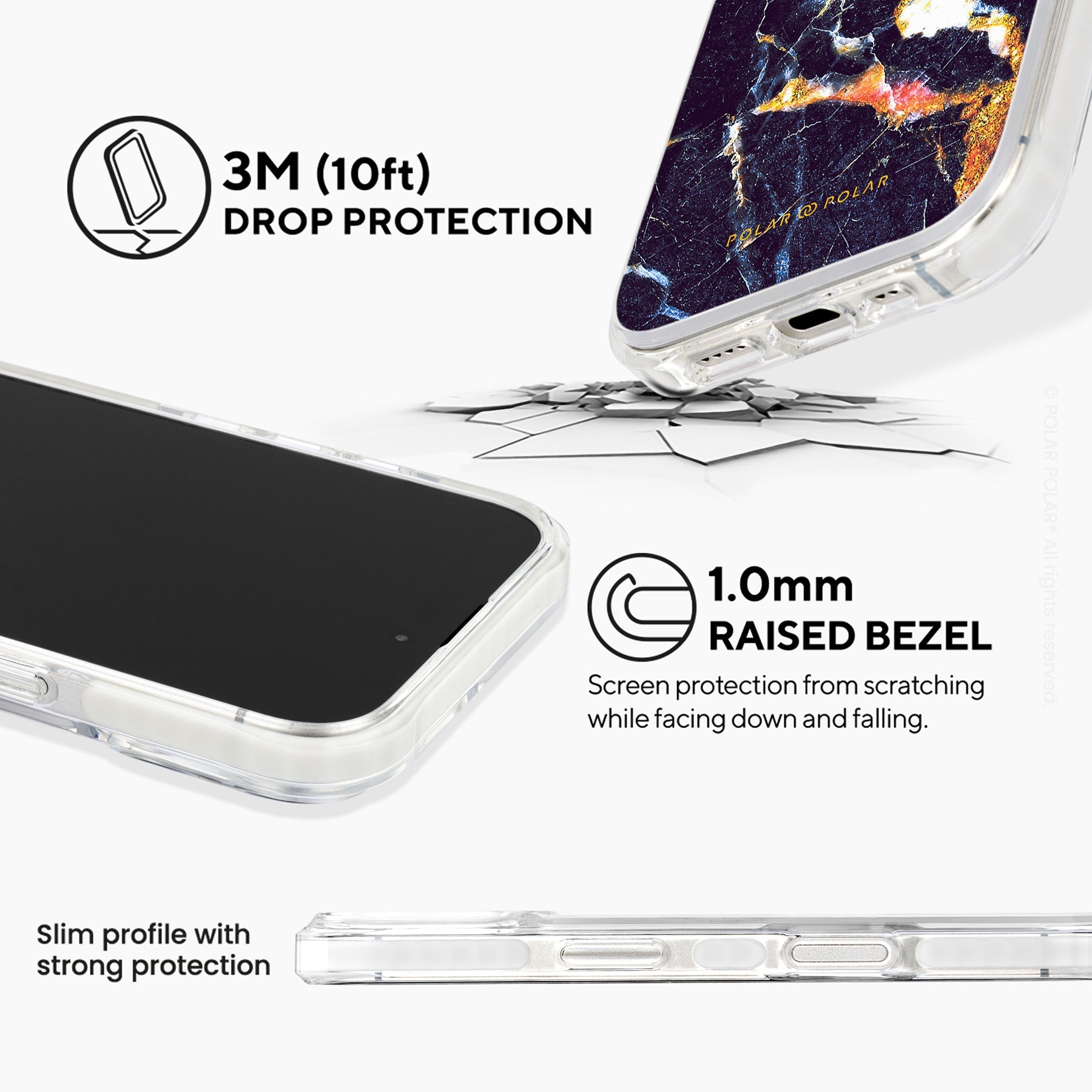 冬之森林石紋 - iPhone 16 Plus 透明邊防摔 MagSafe 手機殼