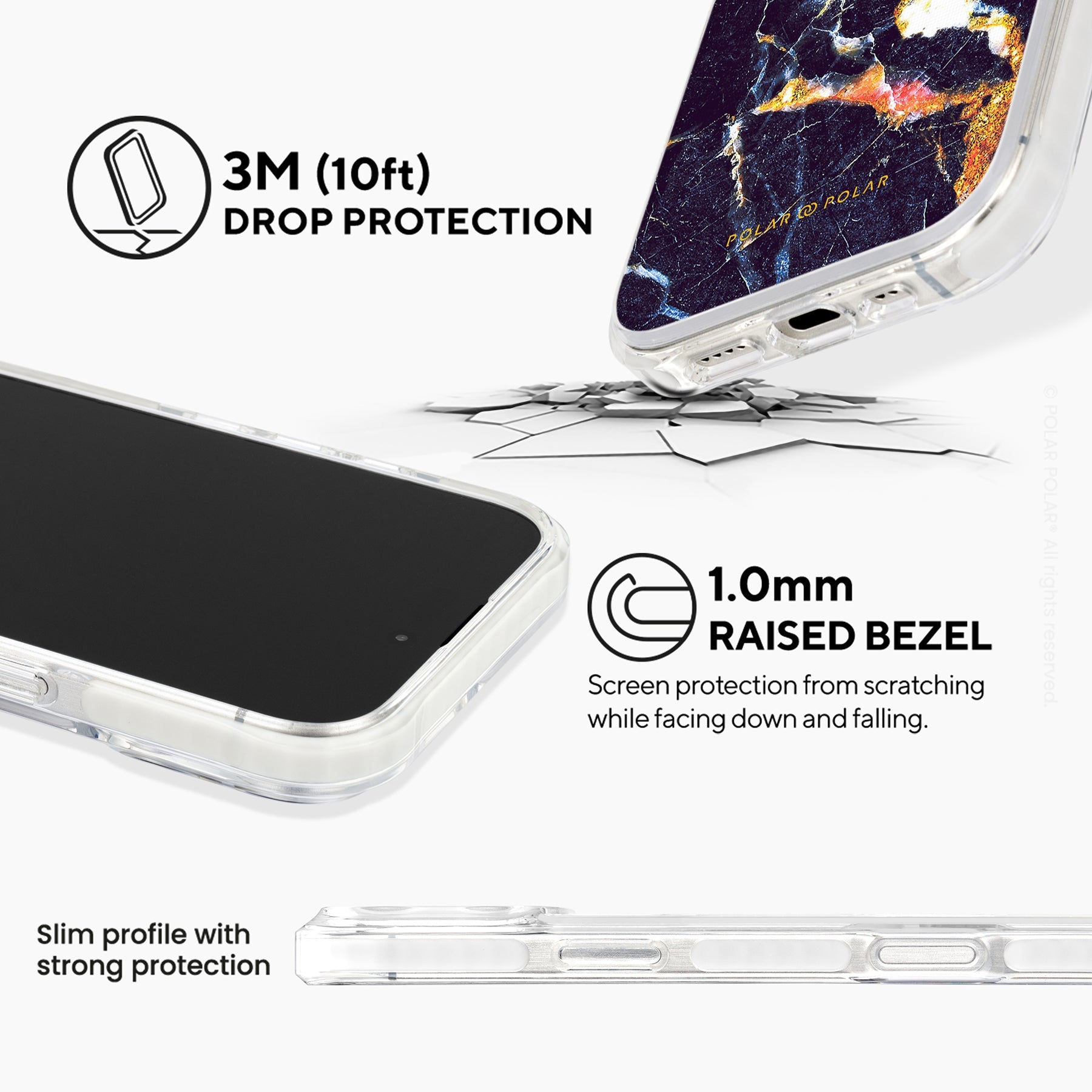 冬之森林石紋 - iPhone 16 Pro Max 透明邊防摔 MagSafe 手機殼