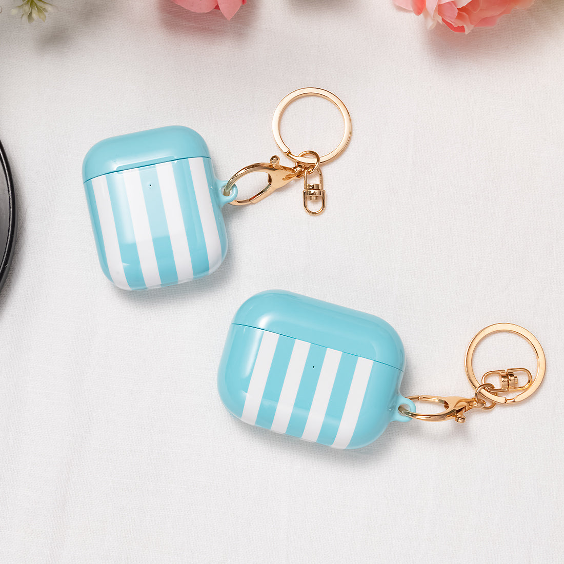 淡藍色直紋 | 客製化 AirPods 3 保護殼