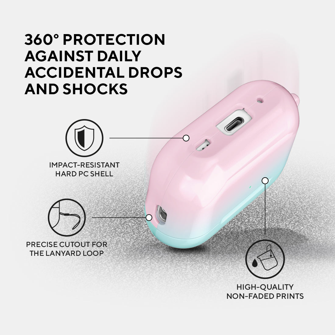 藍粉紅粉彩 | AirPods Pro 2 耳機保護套