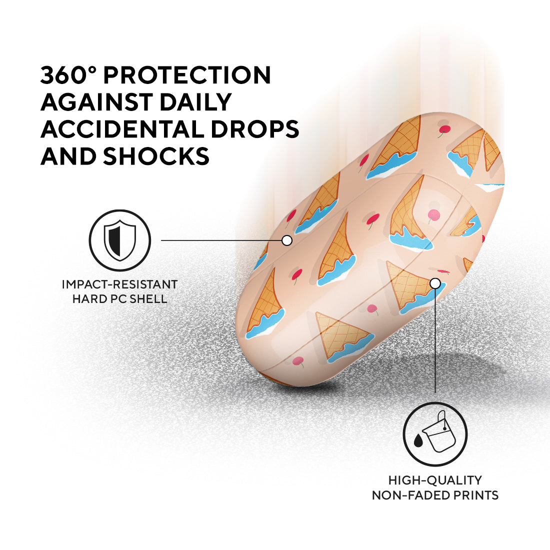 富士山雪糕 (桃) AirPods Pro 耳機保護套
