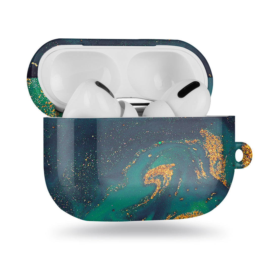 午夜綠流沙紋 客製化 AirPods Pro 保護殼