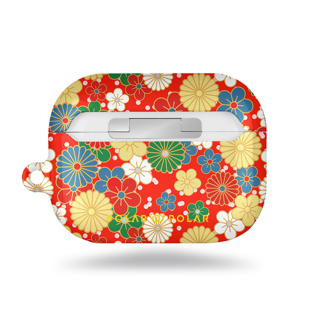 日系橙紅花紋 客製化 AirPods Pro 保護殼
