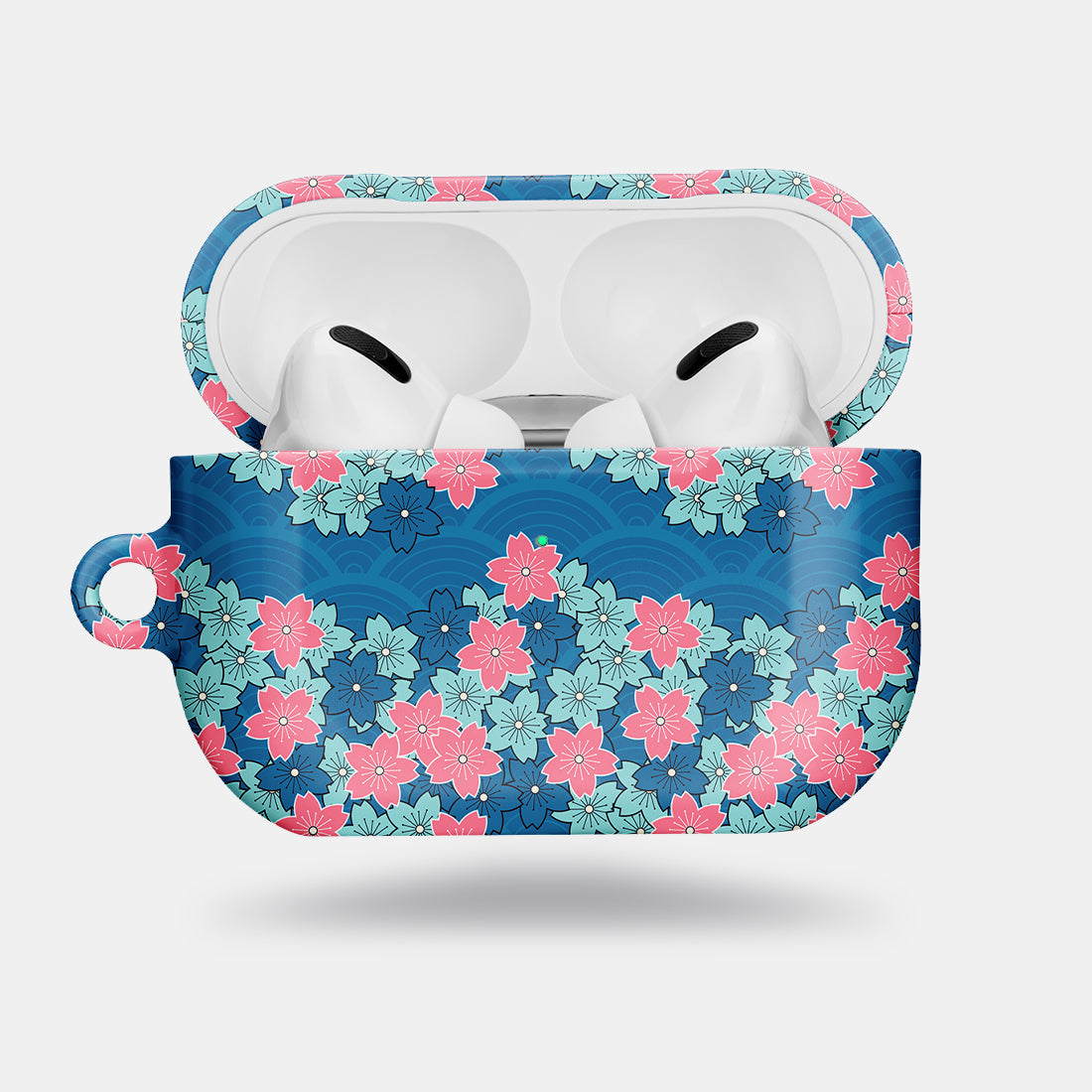 軍藍櫻花海 | 客製化 AirPods Pro 2 耳機保護套