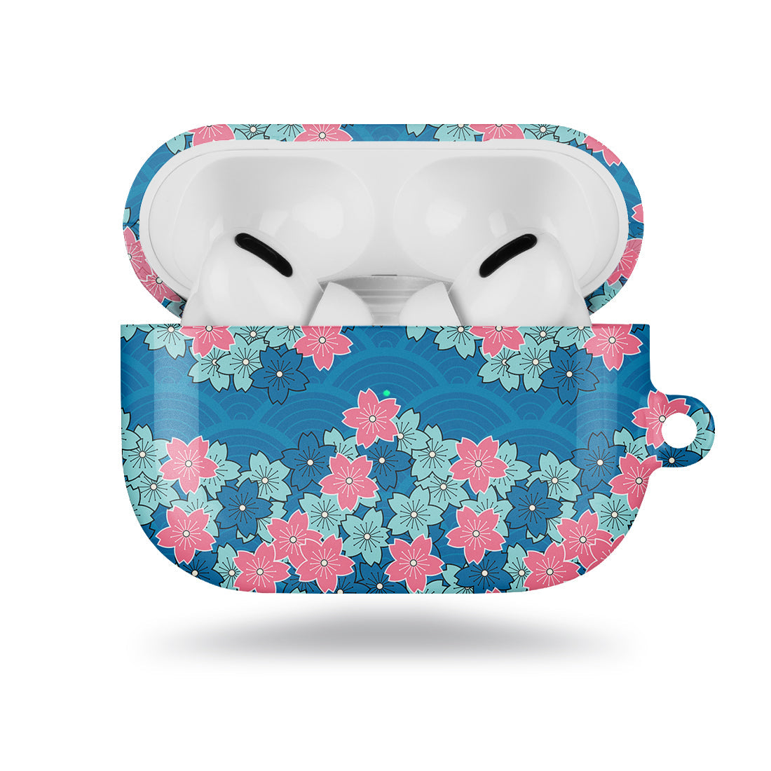 軍藍櫻花海 客製化 AirPods Pro 保護殼