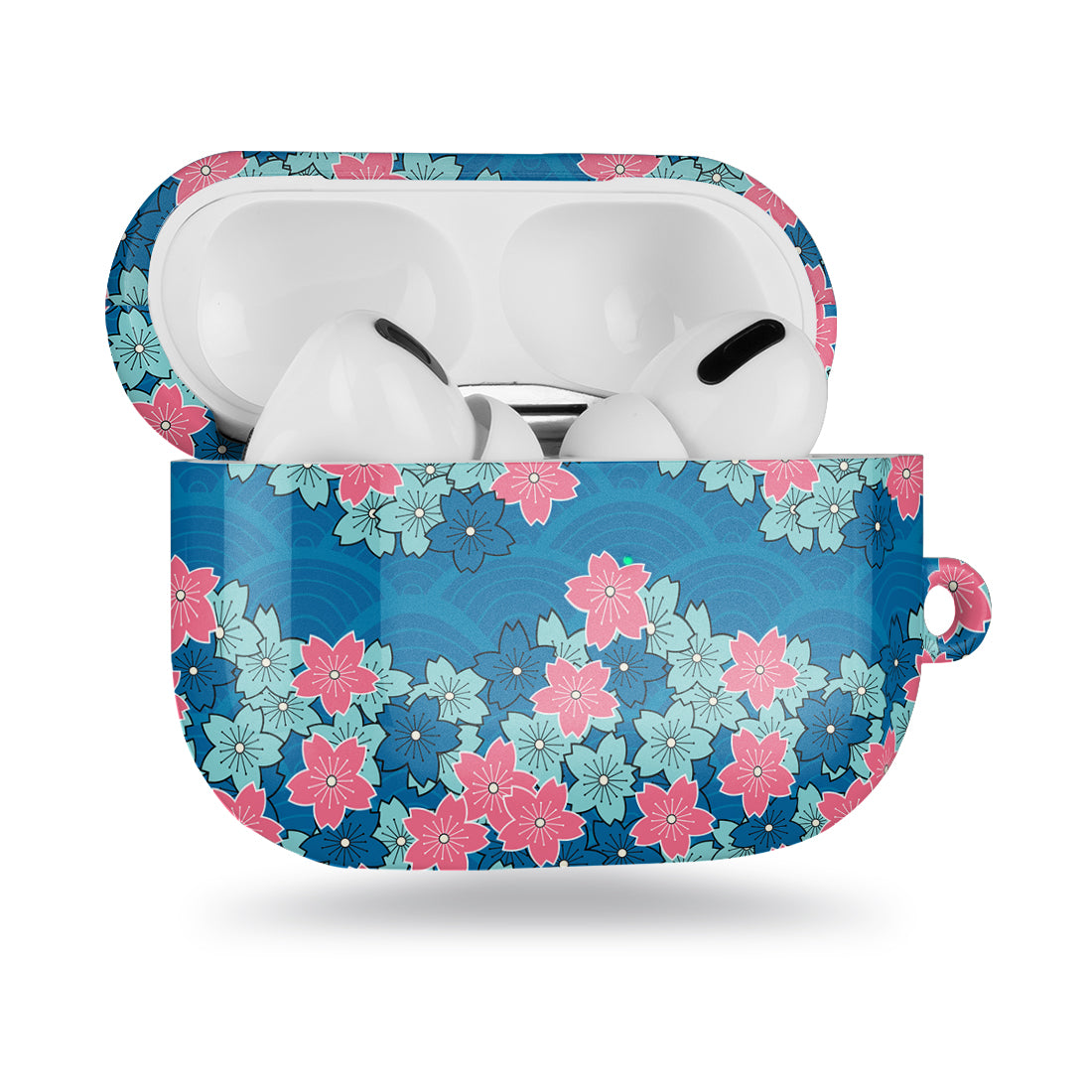 軍藍櫻花海 客製化 AirPods Pro 保護殼