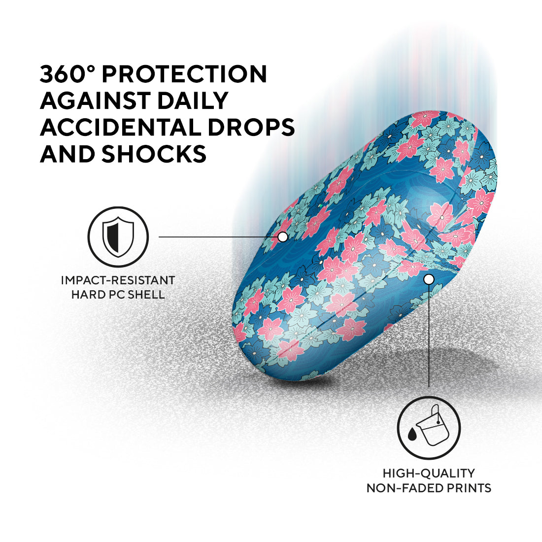 軍藍櫻花海 客製化 AirPods Pro 保護殼