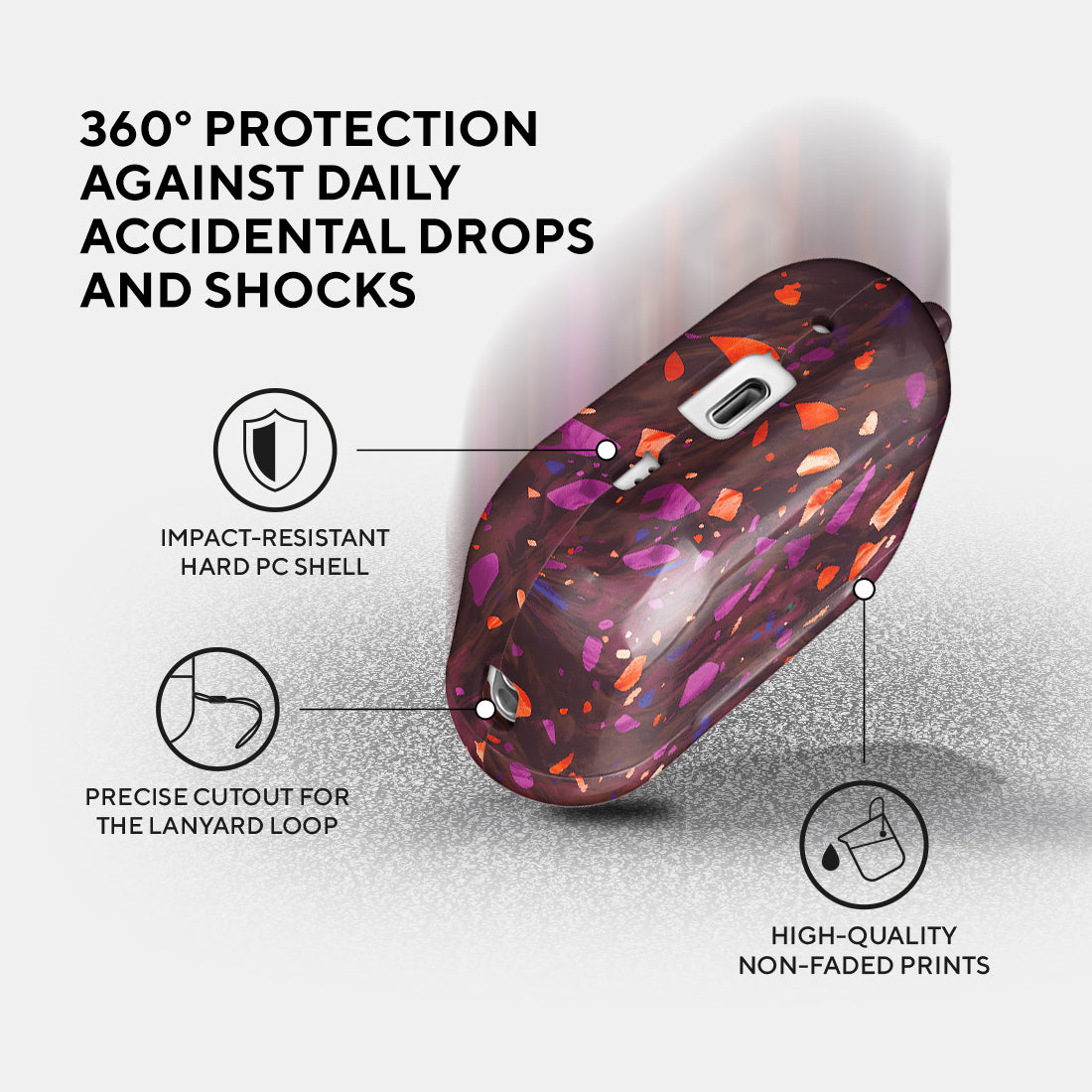 火辣水磨石 | 客製化 AirPods Pro 2 耳機保護套