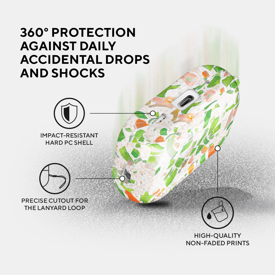 綠色水磨石 | 客製化 AirPods Pro 2 耳機保護套