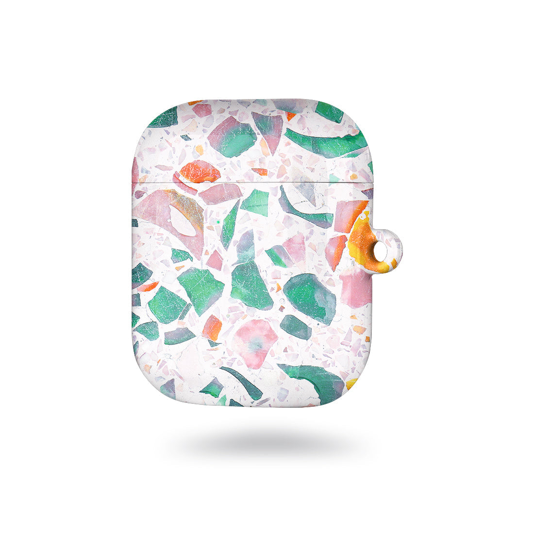 湖藍水磨石紋 AirPods 保護殼