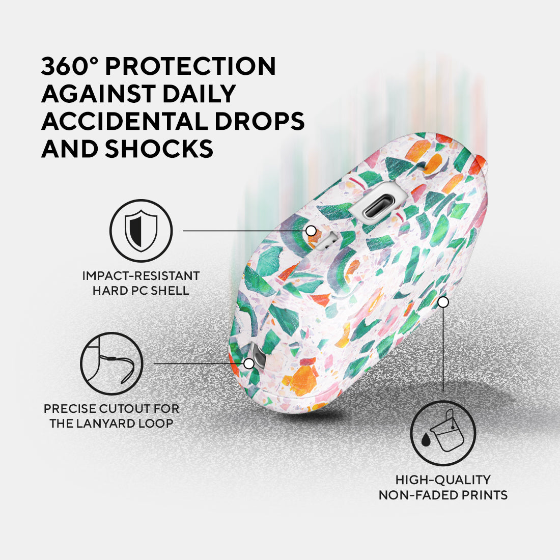 湖藍水磨石 | 客製化 AirPods Pro 2 耳機保護套