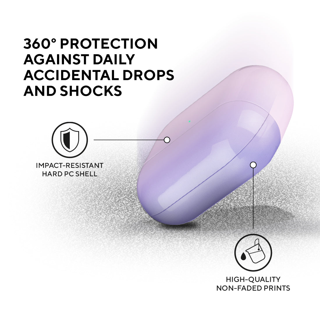 紫藍色粉彩 AirPods Pro 保護殼