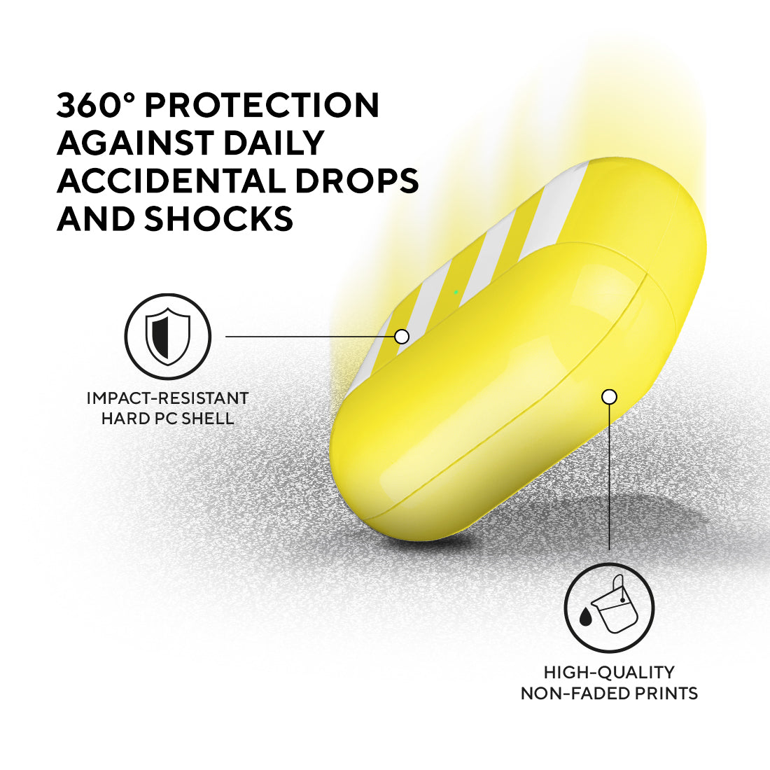 黃色直紋 AirPods Pro 保護殼